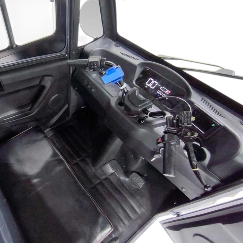 Грузовой электротрицикл Rutrike КАРГО Кабина Дуал NEXT обогрев 72V 2000W Тёмно-синий 8